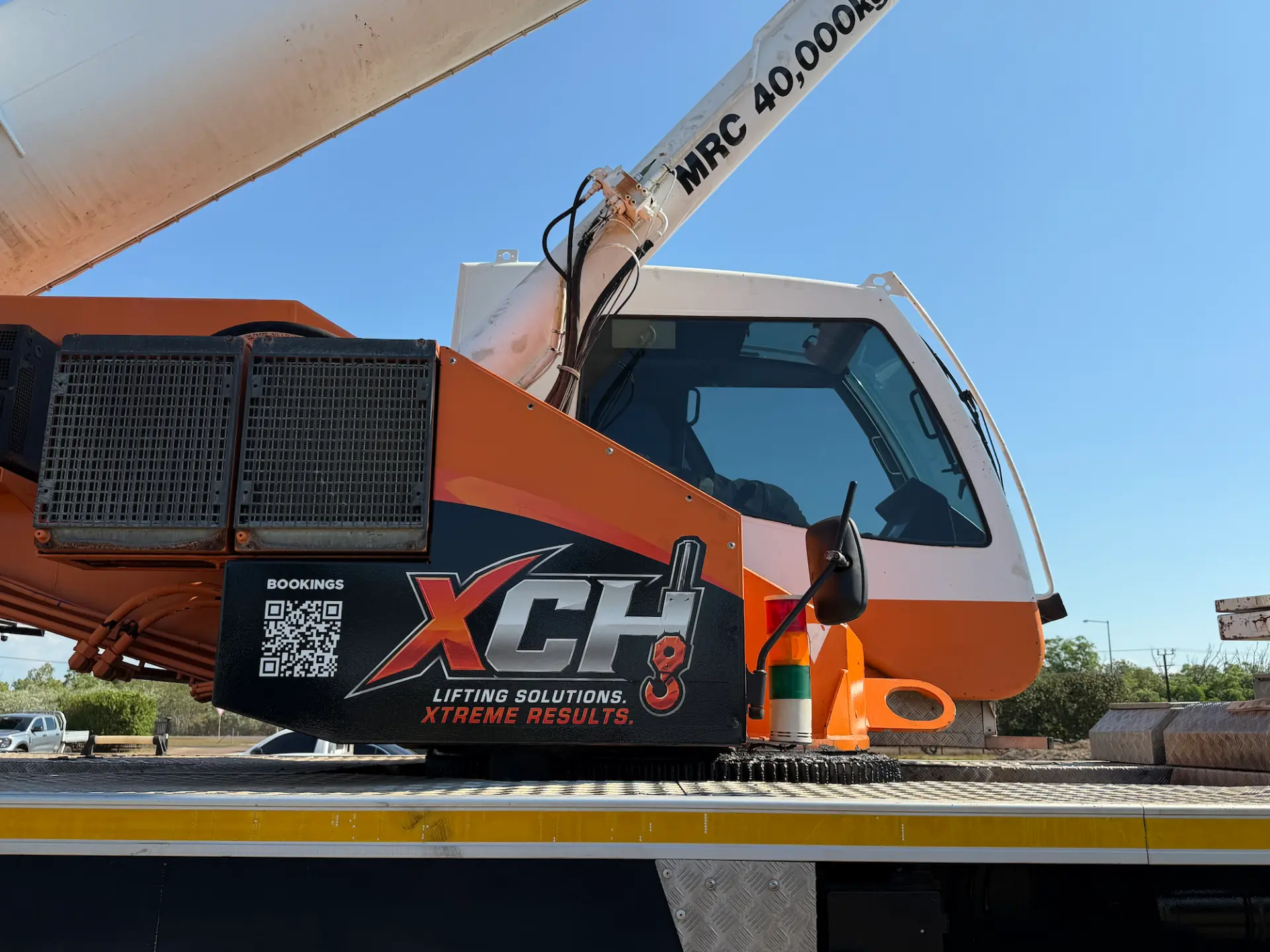 Xtreme Crane Hire 40 tonne all-terrain crane on site in the NT